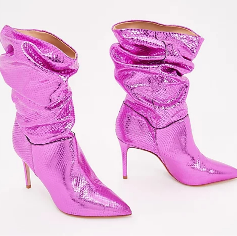 Shultz leather boots Violet color